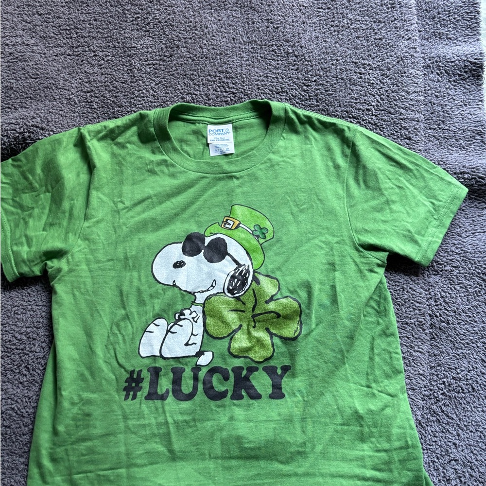 Peanuts Green Kids T-Shirt